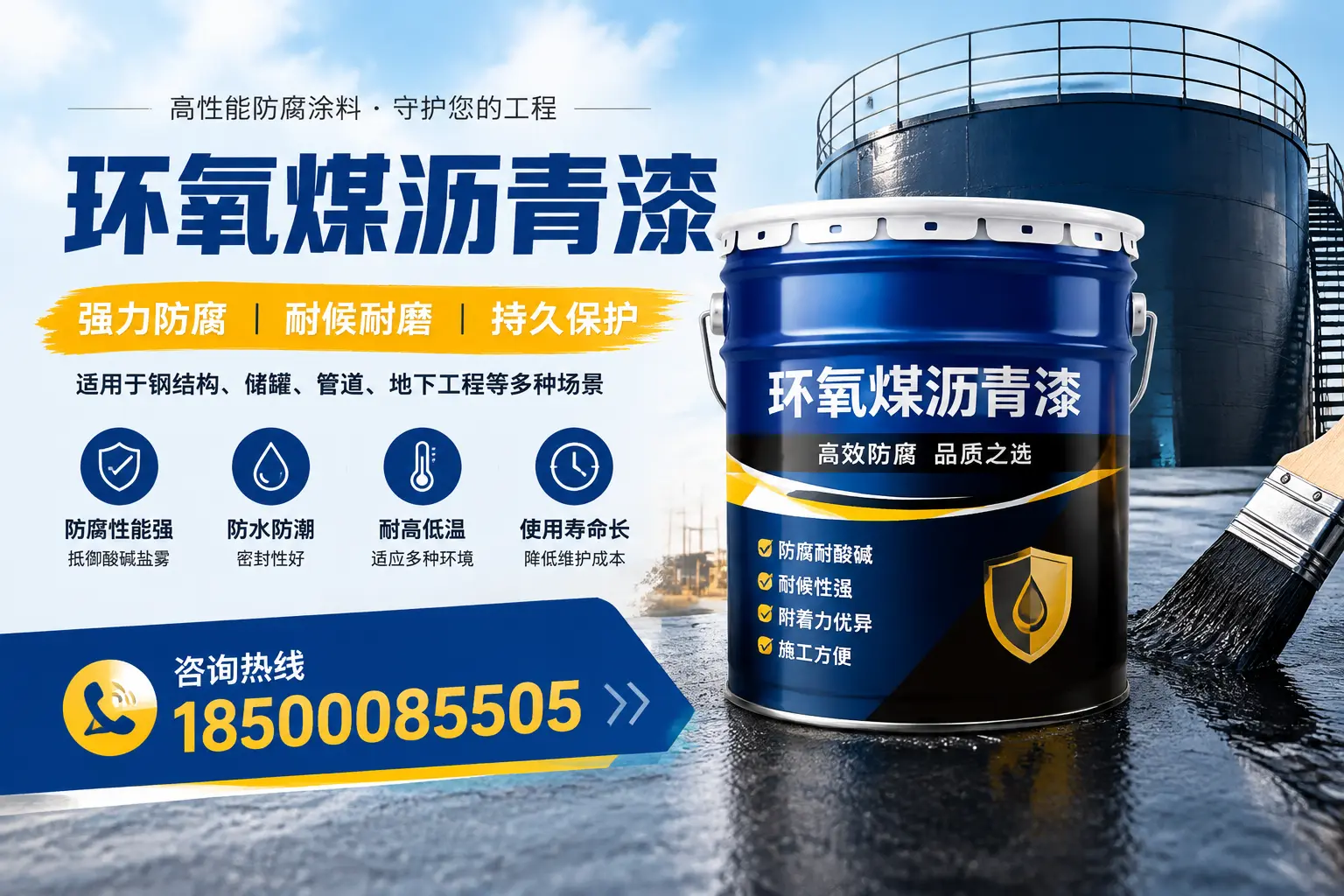 环氧煤沥青漆在工业中的应用，阳江企业的选择